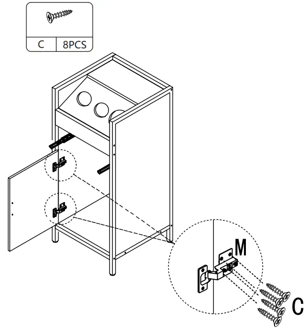 Reshable MR11A0253 Salon Station for Hair Stylist - PRODUCT ASSEMBLY 24