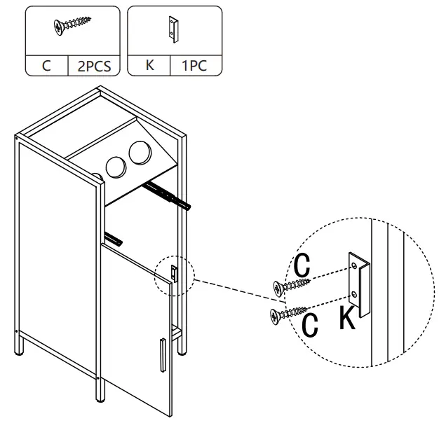 Reshable MR11A0253 Salon Station for Hair Stylist - PRODUCT ASSEMBLY 25