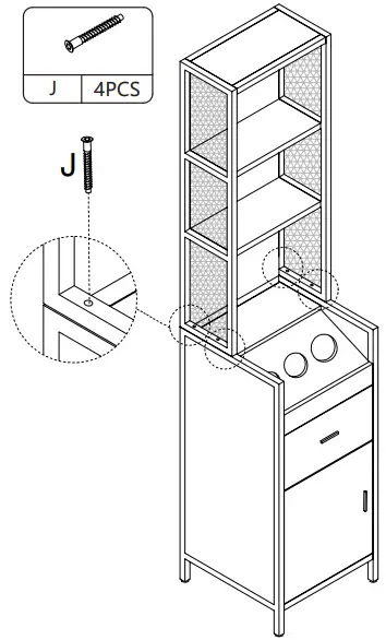 Reshable MR11A0253 Salon Station for Hair Stylist - PRODUCT ASSEMBLY 28