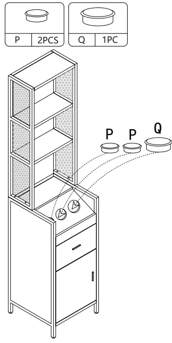 Reshable MR11A0253 Salon Station for Hair Stylist - PRODUCT ASSEMBLY 29