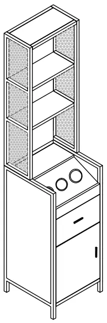 Reshable MR11A0253 Salon Station for Hair Stylist