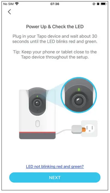 tp-link Pan Tilt AI Home Security Wi-Fi Camera - Configure Camera