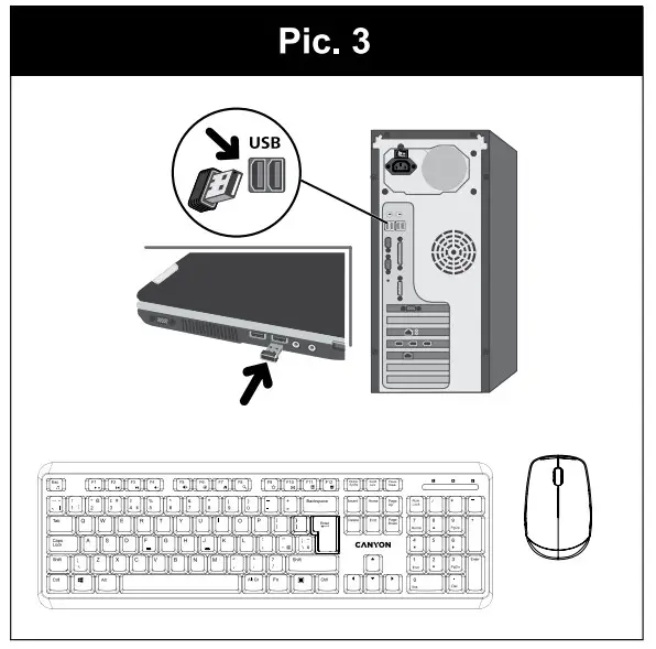 CANYON SET-W20 Wireless combo Velvet tread series -PIC 3