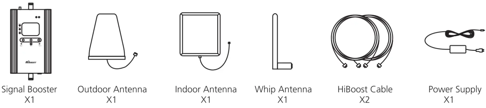 HiBOOST Home Smartlink 4K Smart Link Cell Phone Signal Booster Kit - pack