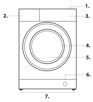INDESIT 097BIWDIL75125UKN 7kg Wash 5kg Integrated Washer Dryer - Fig 3