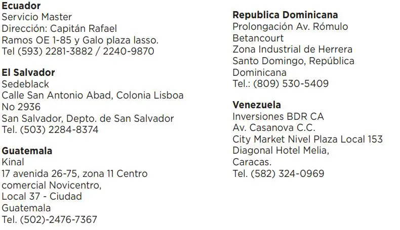 BLACK DECKER BL6020 Countertop Blender User Manual - Address