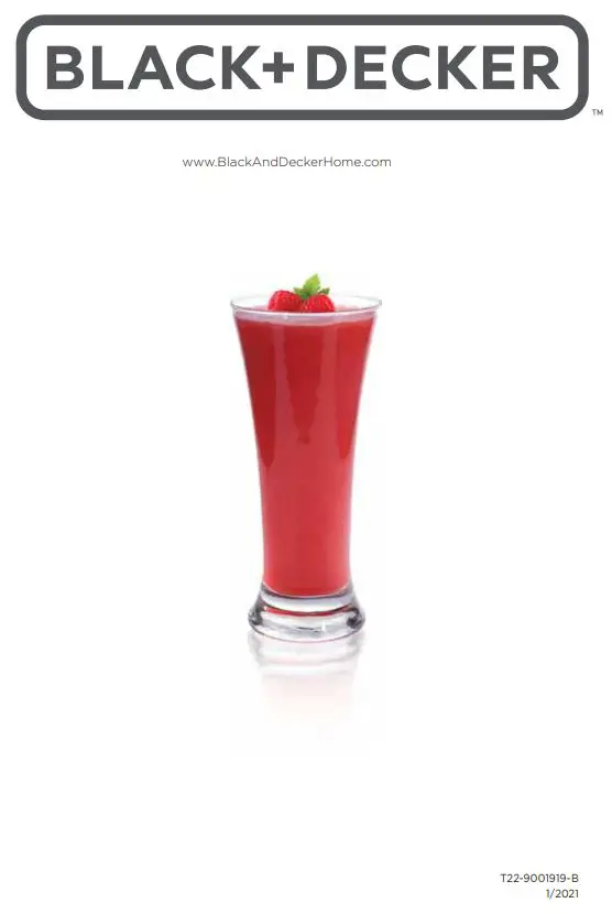 BLACK DECKER BL6020 Countertop Blender User Manual - Thank You Page