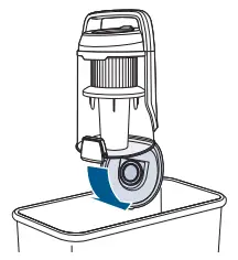 Hold tank over trash bin