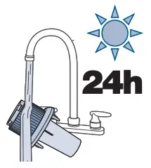 dry for 24 hours before replacing