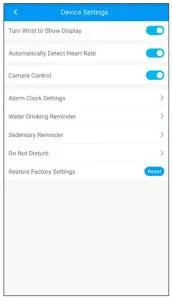 hama Fitness Tracker with Heart Rate---Device settings