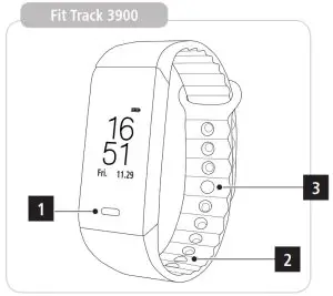 hama Fitness Tracker with Heart Rate--Rate Monitor