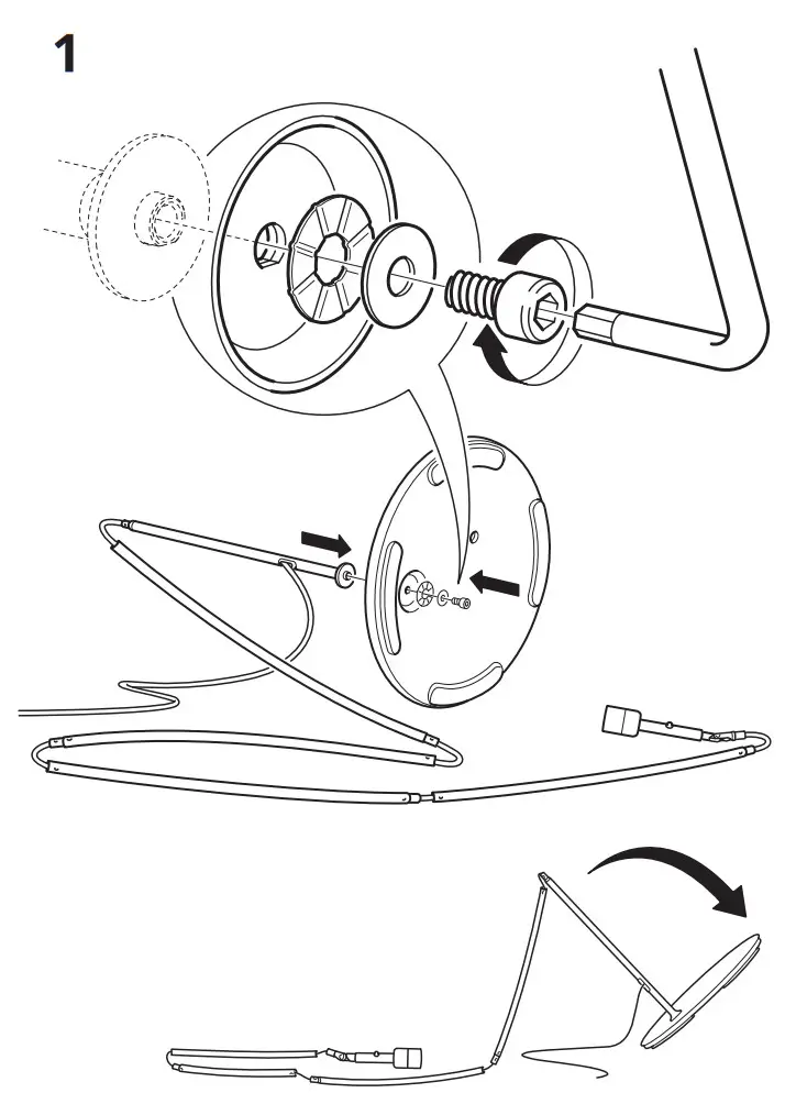 IKEA 704.055.25 Skaftet Floor Lamp Base-2