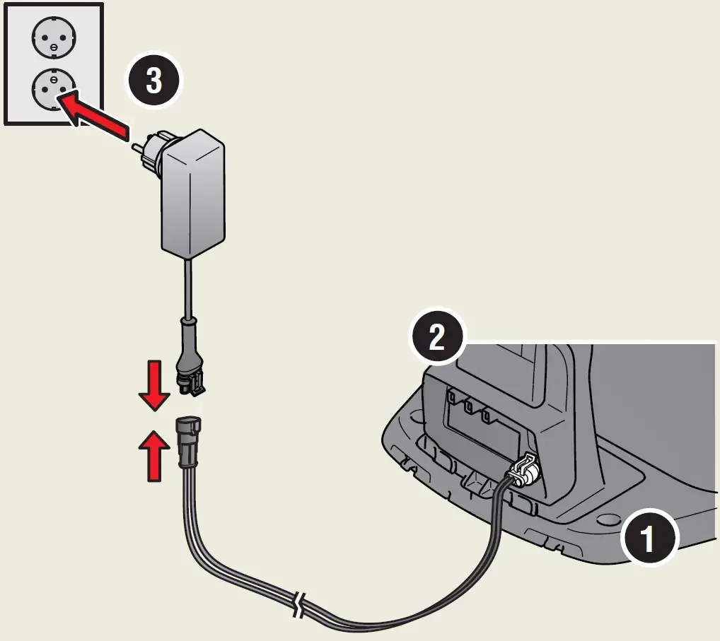 To install the charging station
