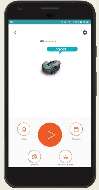 To pair the robotic lawn mower and the app