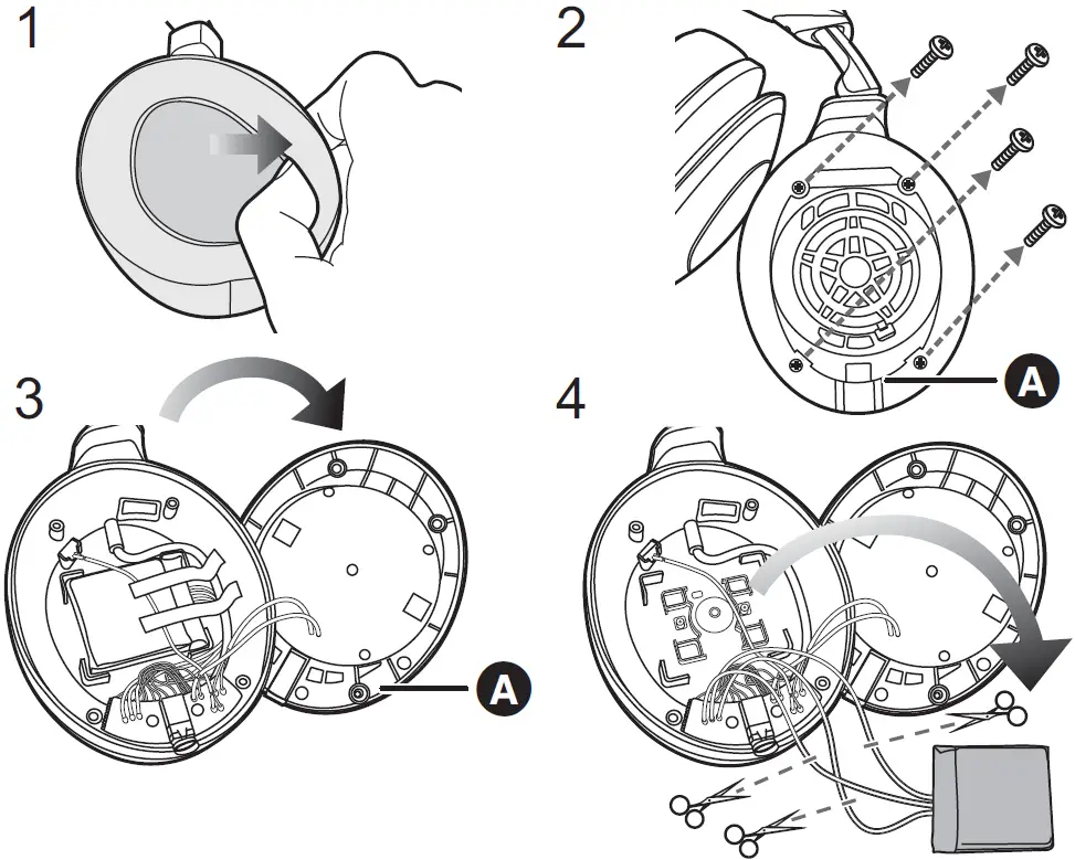 To remove the battery when disposing of this unit