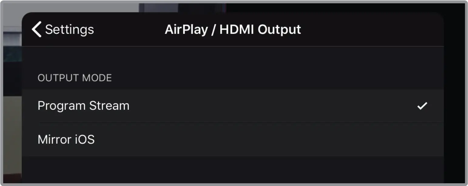 AIRPLAY HDMI OUTPUT