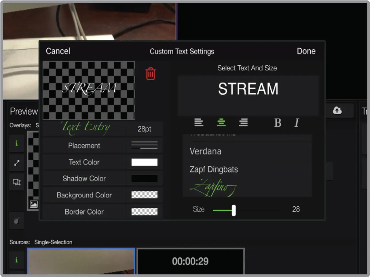 Add Custom Text, Scoreboard, or Title Overlay