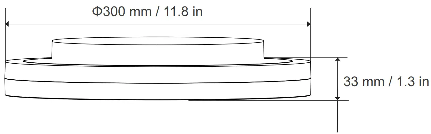 Shenzhen Lllinkin Smarthome ZL CWB24-RGBCW Smart Led Ceiling Light - Dimension