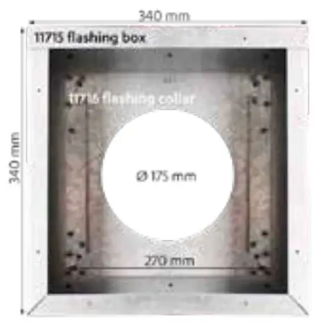 Rinnai Symmetry Gas Fireplace-Horizontal flashing kit
