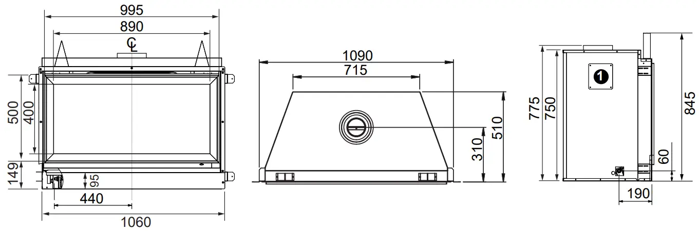 Rinnai Symmetry Gas Fireplace-Specification