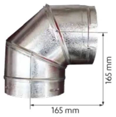 Rinnai Symmetry Gas Fireplace-flue elbow