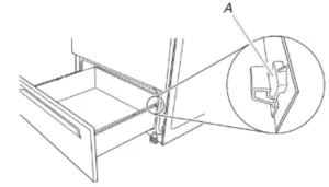 Push the drawer into the range