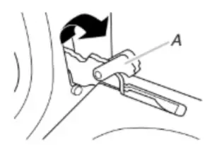 Pinch the hinge latch