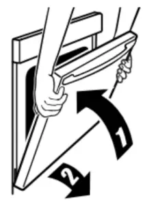 Lift the oven door