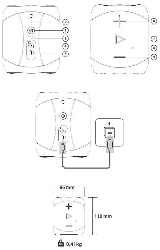 SHARP GX BT180 Bluetooth Speaker - fig