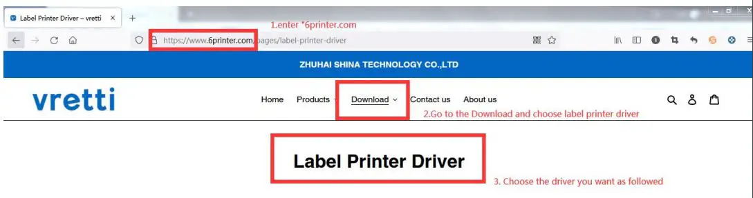 vretti 4B-2054F Thermal Label Printer 4x6 Compatible with 2