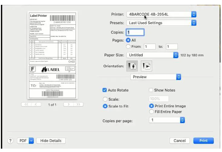 vretti 4B-2054F Thermal Label Printer 4x6 Compatible with 26