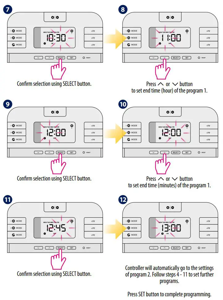 SALUS EP110 Electronic Programmable Timer Instruction Manual - Programming EP210 EP310 controller