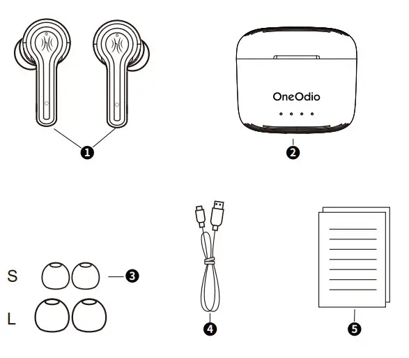 OneOdio F1 True Wireless Earphones - box