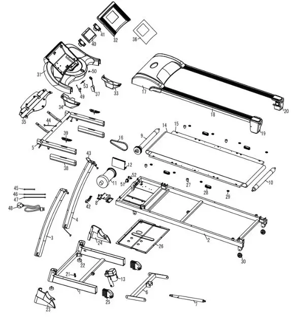 9126 Treadmill inSPORTline inCondi T60i - EXPLODED DIAGRAM