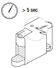 Nespresso Essenza Mini Instruction Manual Reset to Factory Settings
