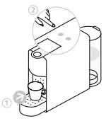 Nespresso Essenza Mini Instruction Manual Programming the Water Volume Place a cup