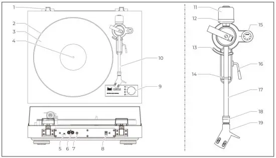 Dual CS518 Hi Fi Turntable with Belt Drive - figure 1