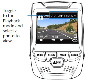 REXING V1 Dash Camera - Taking Photos