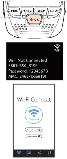 REXING V1 Dash Camera - hold down