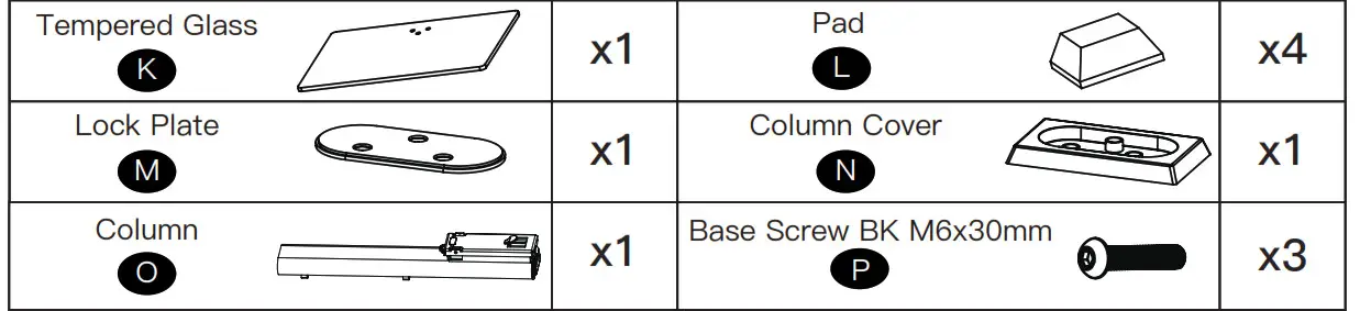 PERLESMITH Table top tv stand - Assemble the Base