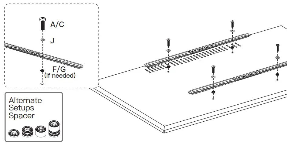 PERLESMITH Table top tv stand - Flat Back TV