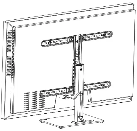 PERLESMITH Table top tv stand - PERLESMITH Table top tv stand - Step 6 Cable Management