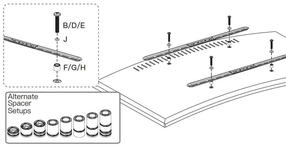 PERLESMITH Table top tv stand - Round Back TV