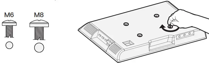 PERLESMITH Table top tv stand - Select TV Screws