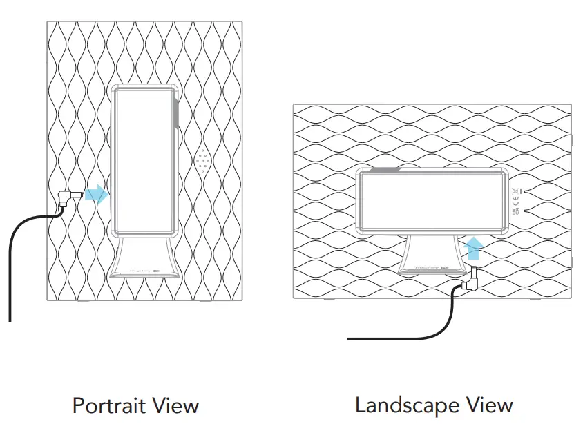 nixplay W0556 Wifi Digital Photo Frame User Guide - Insert power cord firmly