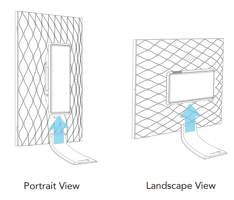 nixplay W0556 Wifi Digital Photo Frame User Guide - Insert the stand into the hole on the frame