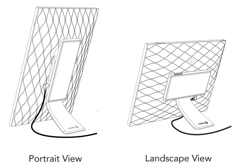 nixplay W0556 Wifi Digital Photo Frame User Guide - Position in landscape or portrait
