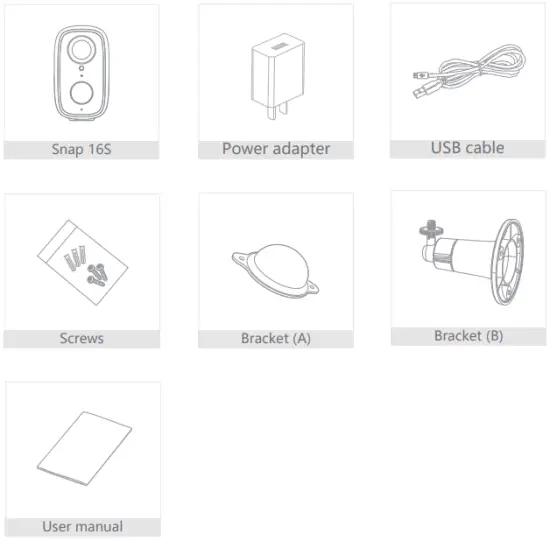 MEARI Snap 16S 1080P WiFi Outdoor Battery Wireless Camera all parts