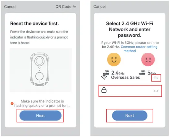 MEARI Snap 16S 1080P WiFi Outdoor Battery Wireless Camera qr code configaration 3