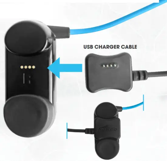 h2o audio BCH MP8 BT Sonar Underwater Headphones - CHARGE